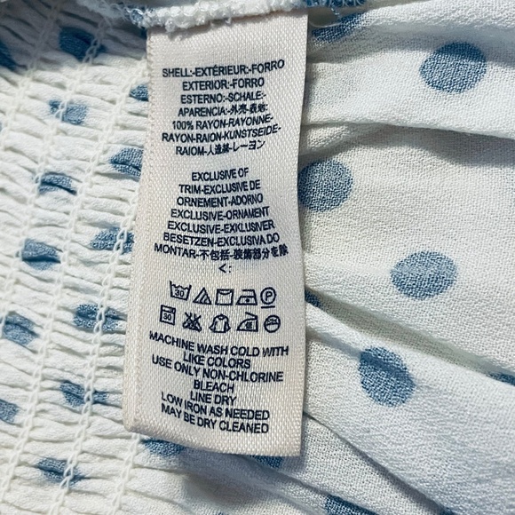 Free People Polka Dot Milkmaid Crop Top Small Cottagecore Boho Peasant Fairy - Picture 10 of 12